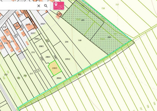 stavebný pozemok Boliarov - 22 km od Košíc, súkromná ulica