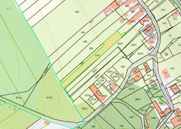 Stavebný pozemok v intraviláne obce Klenov