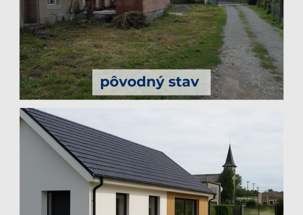 Rozostavaný rodinný dom-Bohdanovce, pozemok 750m2